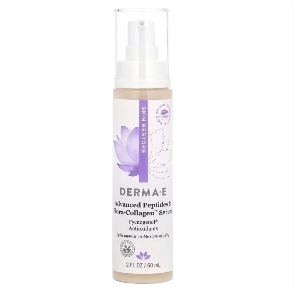 Derma E Advanced Peptides & Flora Collagen Serum 2 oz., New